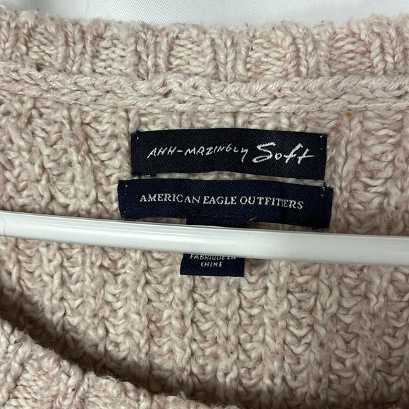 American Eagle Outfitters  AHH-mazingly soft popover crewneck sweater Sz M Taupe - Picture 2 of 7